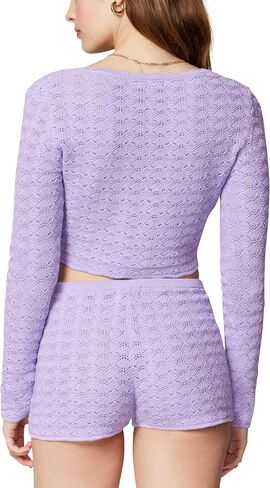 florence by mills Women's Le Pointelle Sweater Lace Cardigan in Saudi Arabia