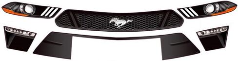 Speedway Motors MD3 Stock Car Nose, Compatible with Ford Compatible with Mustang, Red, Decals in Saudi Arabia