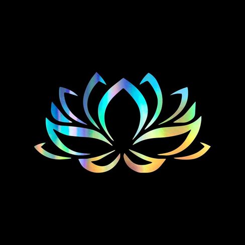 Lotus Flower Pink Vinyl Car Window Decal Sticker | Holographic | 4.75" in Saudi Arabia