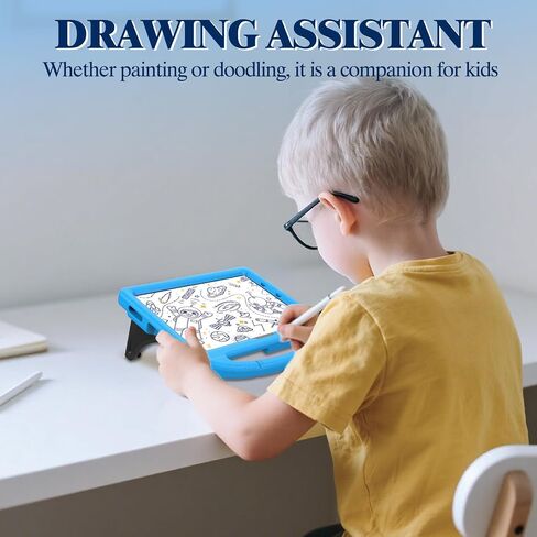 حالة Kids for iPad 11th Generation (A16 11 "2025) و iPad 10th Gen (10.9 بوصة 2022)-غطاء الوقاية من الصدمات الكامل للجسم مع واقي الشاشة ، حامل قلم رصاص ومقبض ، أزرق in Kuwait