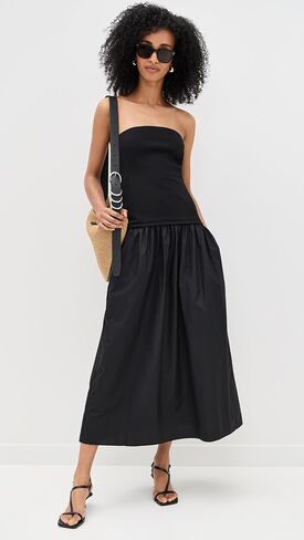 rag & bone Women's Irina Mixed Media Strapless Dress in Saudi Arabia