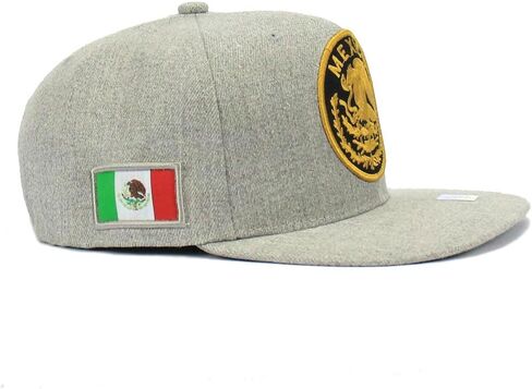 Mexican Hat Mexico Eagle Federal Logo Embroidery Snapback Flat Bill Baseball Cap in Saudi Arabia