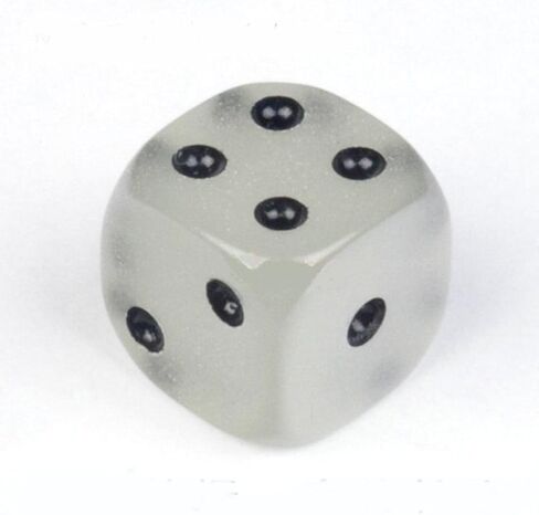 SmartDealsPro D6 Six Sided Glow in The Dark Dice Die for DND, MTG, RPG, Tenzi, Farkle, Yahtzee, Bunco, Teaching Math, Table Board Game (16mm golden dots, 50, pieces) in Saudi Arabia