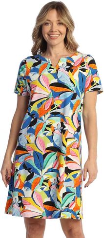 Jess & Jane Women's Cotton Spandex Dress Netch Dist Dress - KS4 in Kuwait