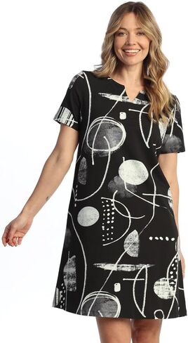 Jess & Jane Women's Cotton Spandex Dress Netch Dist Dress - KS4 in Kuwait