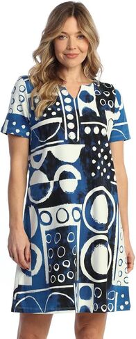 Jess & Jane Women's Cotton Spandex Dress Netch Dist Dress - KS4 in Kuwait
