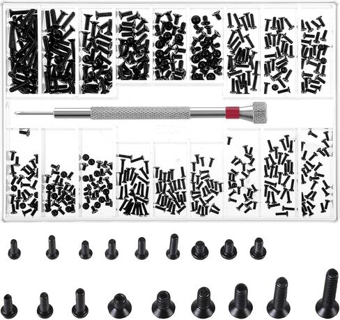 500 Pcs Small Screws for Electronics, M1.2/M1.4/M2.0 Replacement Screws with Screwdriver for Glasses Watches Laptop Computer in Saudi Arabia