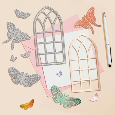 GLOBLELAND Heart Door Cutting Dies Rose Vine Die Cuts Garden Flower Door Cutting Dies for DIY Scrapbooking Card Making Journal Embossing Paper Craft Decor in Saudi Arabia