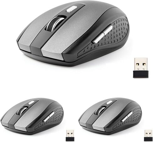 3 Pack Wireless Mouse, 2.4Ghz Wireless Mouse Computer Mouse1200, 6 Buttons with Nano Receiver for Laptop,PC,Chromebook,Computer,Notebook,Office (Blue) in Kuwait