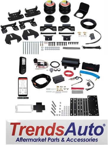 Firestone Airide Red Label Rear Extreme Duty Air Springs & Air Command Dual Wireless App & Remote Extreme Compressor with Tank Kit fits 2017-2025 F250 F350 4WD | Includes TrendsAuto Decal in Saudi Arabia