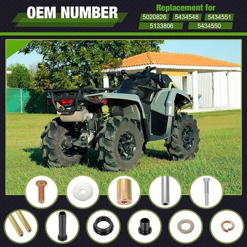 Pasimy الخلفية الخلفية اليسار واليمين مهاوي جلبة A-arm ant متوافقة مع Polaris Sportsman 400 450 600 700 2003-2007 Control Arm Bothing Kit Fits for Polaris ATV OEM# 5020826 5434548 5434551 5133806 5434550 in Saudi Arabia