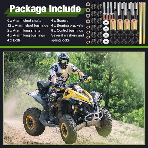 Pasimy الخلفية الخلفية اليسار واليمين مهاوي جلبة A-arm ant متوافقة مع Polaris Sportsman 400 450 600 700 2003-2007 Control Arm Bothing Kit Fits for Polaris ATV OEM# 5020826 5434548 5434551 5133806 5434550 in Saudi Arabia