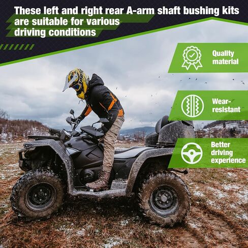 Pasimy الخلفية الخلفية اليسار واليمين مهاوي جلبة A-arm ant متوافقة مع Polaris Sportsman 400 450 600 700 2003-2007 Control Arm Bothing Kit Fits for Polaris ATV OEM# 5020826 5434548 5434551 5133806 5434550 in Saudi Arabia
