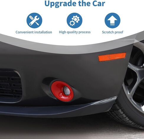 for Challenger Headlight Cover Fog Light Trim Fit for Dodge Challenger 2015 up Red Exterior Accessories 6pcs in Saudi Arabia