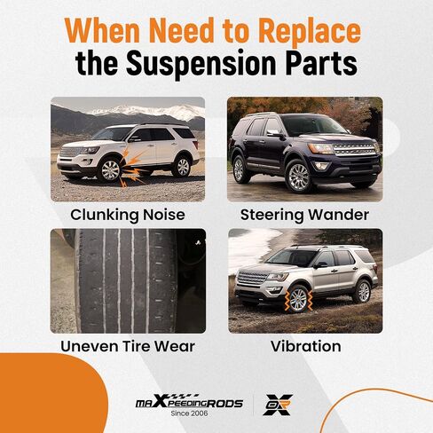MaxPeedingRods 2PC أذرع التحكم العلوية الخلفية لـ Ford Explorer 2011-2019 ، Flex 2009-2019 ، Interceptor 2013-2019 ، Taurus 2010-2019 ، Lincoln MKS 2009-2016 ، MKT 2010-2019 in Kuwait
