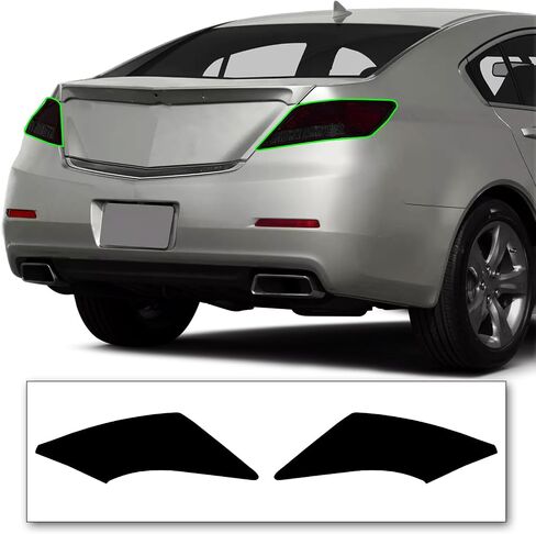 طقم مصباح الذيل قبل قطع متوافق مع Acura TL 2009-2014 | دقة مقطوعة قابلة للتمديد PPF غطاء تراكب غطاء الغلاف (الدخان الداكن) in Kuwait