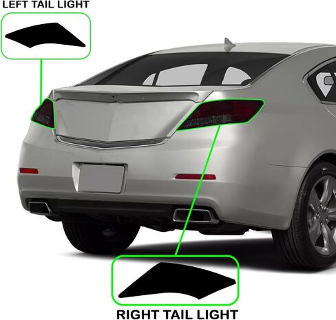 طقم مصباح الذيل قبل قطع متوافق مع Acura TL 2009-2014 | دقة مقطوعة قابلة للتمديد PPF غطاء تراكب غطاء الغلاف (الدخان الداكن) in Kuwait