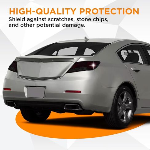 طقم مصباح الذيل قبل قطع متوافق مع Acura TL 2009-2014 | دقة مقطوعة قابلة للتمديد PPF غطاء تراكب غطاء الغلاف (الدخان الداكن) in Kuwait