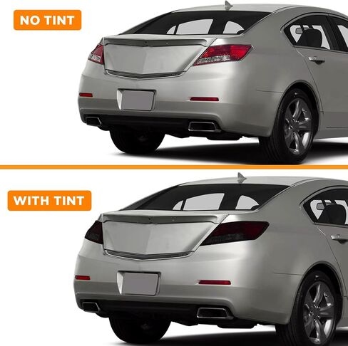 طقم مصباح الذيل قبل قطع متوافق مع Acura TL 2009-2014 | دقة مقطوعة قابلة للتمديد PPF غطاء تراكب غطاء الغلاف (الدخان الداكن) in Kuwait