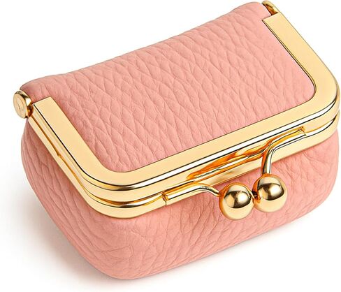 Mini Travel Jewelry Box, Genuine Leather Mini Jewelry Case, Vintage-Inspired Coin Purse Portable Jewelries Organizer for Women Rings Earrings Necklace Bracelets Storage in Kuwait