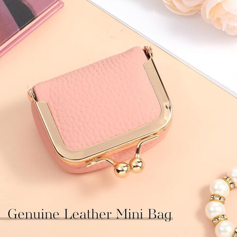 Mini Travel Jewelry Box, Genuine Leather Mini Jewelry Case, Vintage-Inspired Coin Purse Portable Jewelries Organizer for Women Rings Earrings Necklace Bracelets Storage in Kuwait