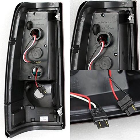 AKKON - For 99-02 Chevy Silverado 09-03 GMC Sierra Pickup Truck Red Clear G2 LED Tail Lights Brake Lamps Pair in Kuwait