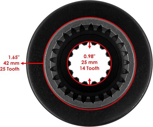 Caltric Flange Coupling Middle Drive Shaft Compatible with Yamaha Rhino 450 YXR450F 4X4 2006 2007 2008 2009 in Saudi Arabia