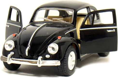 KiNSMART - 1967 Volkswagen Classic Beetle 5 Inch 1:32 Scale Die Cast Metal Model Happy Hippy Flower Power Set Of 4 w/ Surfboard in Kuwait