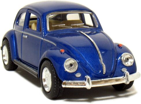 KiNSMART - 1967 Volkswagen Classic Beetle 5 Inch 1:32 Scale Die Cast Metal Model Happy Hippy Flower Power Set Of 4 w/ Surfboard in Kuwait