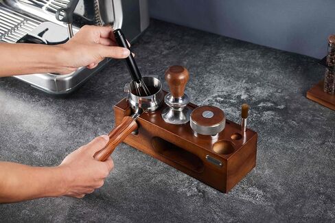 54mm Tamper Replacement for Breville tamper Adjustable Depth The espresso tamper made of Stainless Steel and Solid wood it's a good Coffee Tamper for Home espresso barista(53.3mm) in Kuwait
