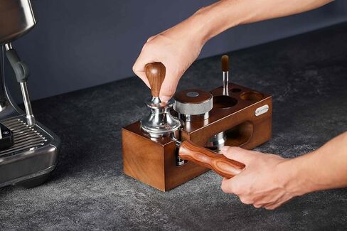 54mm Tamper Replacement for Breville tamper Adjustable Depth The espresso tamper made of Stainless Steel and Solid wood it's a good Coffee Tamper for Home espresso barista(53.3mm) in Kuwait