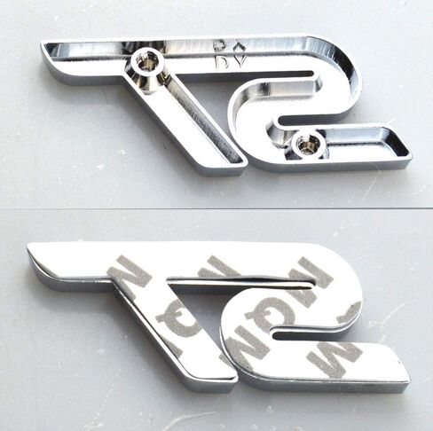 2PCS ST Grille Emblems ، شارة صائق معدني + استبدال ملصق الخلفي للسيارات العالمية (أحمر) in Kuwait