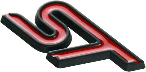 2PCS ST Grille Emblems ، شارة صائق معدني + استبدال ملصق الخلفي للسيارات العالمية (أحمر) in Kuwait