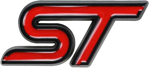 2PCS ST Grille Emblems ، شارة صائق معدني + استبدال ملصق الخلفي للسيارات العالمية (أحمر) in Kuwait