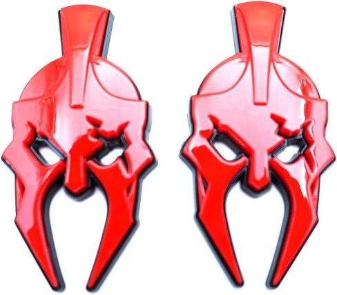 Pair Set Gladiator Emblems 3D Custom Badges Right and Left Side Tailgate Fender Stickers Replacement for Gladiator Universal Car Vehicle, Truck, Motorcycle Door Window Decoration (Black Red) in Saudi Arabia