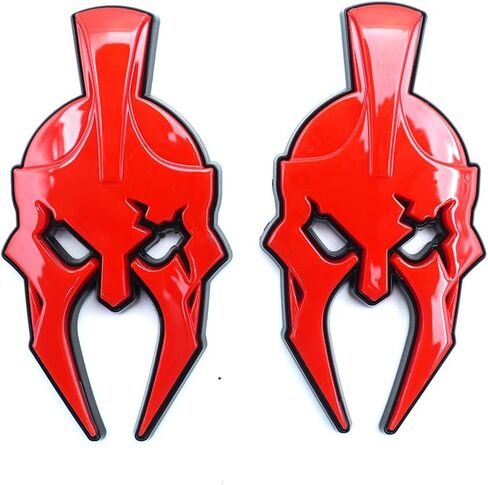 Pair Set Gladiator Emblems 3D Custom Badges Right and Left Side Tailgate Fender Stickers Replacement for Gladiator Universal Car Vehicle, Truck, Motorcycle Door Window Decoration (Black Red) in Saudi Arabia