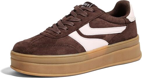 LUCKY STEP Platform Sneakers for Women Fashion Retro Thick Rubber Gum Sole Comfortable Tennis Skate Trainer Classic Walking Shoes Casual Streetwear in Saudi Arabia