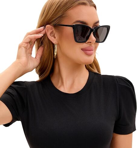 نظارة شمسية للنساء للنساء ، وارتفعت uv400 العصرية الوردي عكس/التدرج/السوداء السوداء in Kuwait