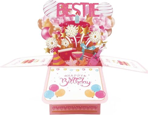 Asmallgf Happy Mom Birthday Popup Card from Daughter Son, Personalized Birthday Gifts for Mom, Bday Decorations for Step Mother in Saudi Arabia