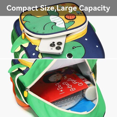 Toddler Backpack for Kids, Small 3D Cartoon Preschool for Age 2-4 kids Daycare Nursery Backpack for School (3D Dinosaur, Blue) in Kuwait