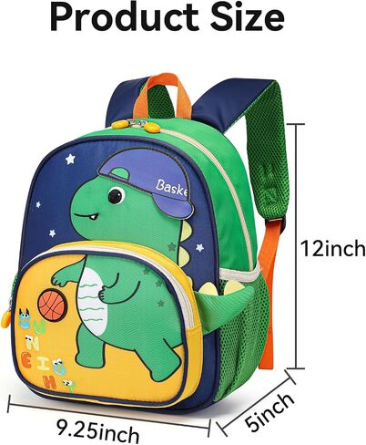 Toddler Backpack for Kids, Small 3D Cartoon Preschool for Age 2-4 kids Daycare Nursery Backpack for School (3D Dinosaur, Blue) in Kuwait