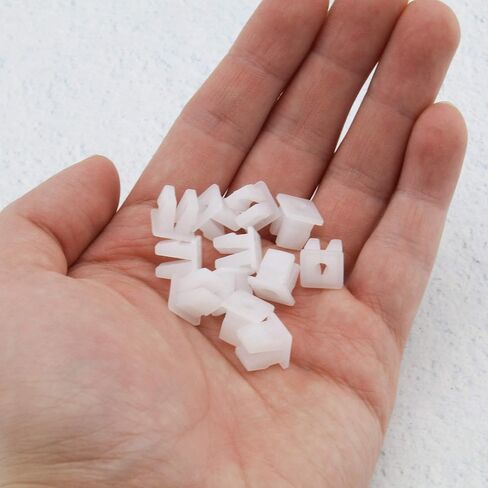 20x Vehicle Screw Grommets Insert Expanding Nuts White Plastic Mounting Clip Retainers Universal for Car Boat Fits 7x7mm Hole in Saudi Arabia