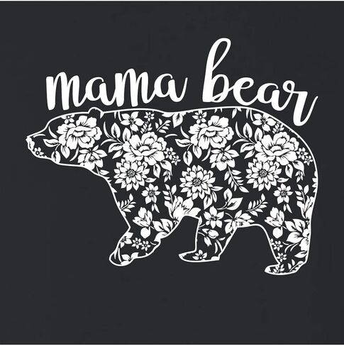 Go All Out Womens Flower Mama Bear Cute Fashion Mother's Day Sleeveless Tank Top T-Shirt in Saudi Arabia