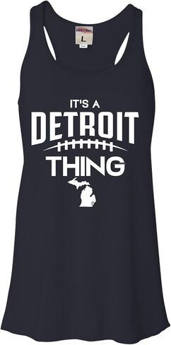 Go All Out It's A Detroit Thing City of Detroit Michigan Pride Women Flowy Fitted Sleeveless Tank Top T-Shirt in Saudi Arabia