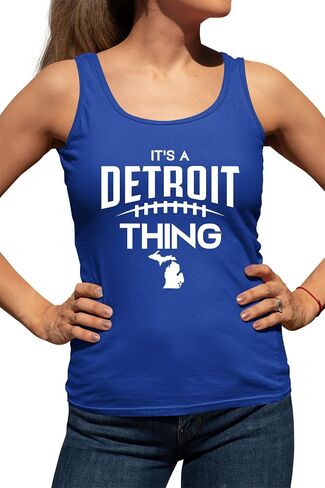 Go All Out It's A Detroit Thing City of Detroit Michigan Pride Women Flowy Fitted Sleeveless Tank Top T-Shirt in Saudi Arabia