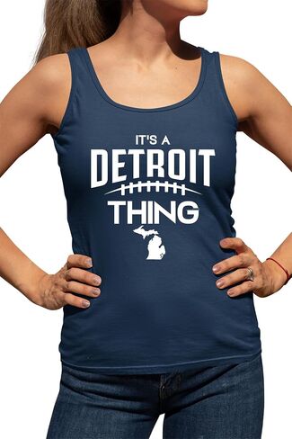 Go All Out It's A Detroit Thing City of Detroit Michigan Pride Women Flowy Fitted Sleeveless Tank Top T-Shirt in Saudi Arabia