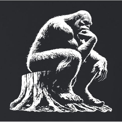 اذهب إلى كل شيء مفكر Bigfoot Sasquatch على جذع شجرة مضحكة Flowy Flowyless Fluged Sancle Top T-Shirt in Saudi Arabia