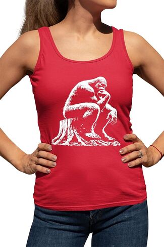 اذهب إلى كل شيء مفكر Bigfoot Sasquatch على جذع شجرة مضحكة Flowy Flowyless Fluged Sancle Top T-Shirt in Saudi Arabia