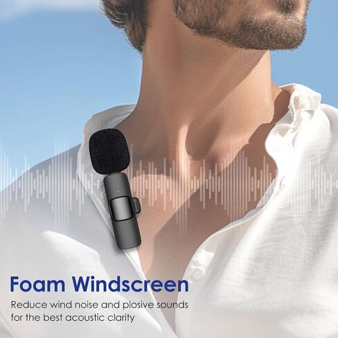 Mini Wireless Furry Windscreen & Foam Cover Set for Lavalier Microphone, Foam Mic Cover with Clips to Reduce Wind Noise, Washable and Windproof Lapel Mic Windscreen Muff (9 Pack) in Kuwait