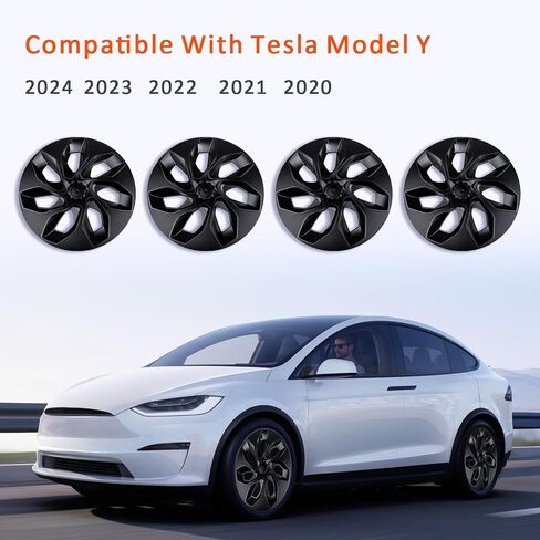2024 تم ترقية غطاء العجلات 19 بوصة متوافق مع Tesla Model Y Wheel Cover Presactions ، وملحقات الأزياء السوداء والأزرق مناسبة مع Tesla Model Y 2024 2023 2022 2021 2020 ، مجموعة من 4 in Saudi Arabia